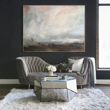 Load image into Gallery viewer, Gray White Coastal Landscape Abstract Canvas Painting Np004