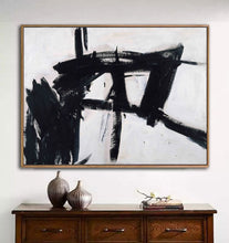 Load image into Gallery viewer, Large Black And White Abstract Painting Minimalist Painting Cp025