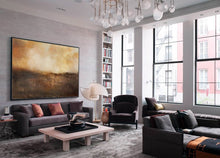 Load image into Gallery viewer, Orange Abstract Painting Large Sky Landscape Painting Brown Painting Dp131