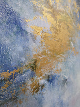 Load image into Gallery viewer, Large White Gold Abstract Art Oil Painting On Canvas Office Decor Dp117