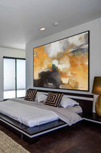 Load image into Gallery viewer, Original Pop Art for Sale Beige Yellow Abstract Painting Canvas Art Dp123