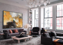 Load image into Gallery viewer, Original Pop Art for Sale Beige Yellow Abstract Painting Canvas Art Dp123