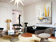 Load image into Gallery viewer, Sailboat Painting on Canvas Landscape Painting Sailing Boat Op067