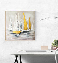 Load image into Gallery viewer, Sailboat Painting on Canvas Landscape Painting Sailing Boat Op067