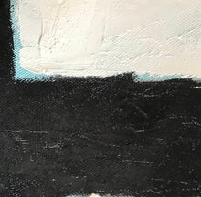 Load image into Gallery viewer, Black White Painting Light Blue Oversized Canvas Painting Yp064