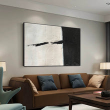 Load image into Gallery viewer, Black and White Abstract Painting Rich Textured Wall Art on Canvas Yp007