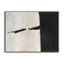 Load image into Gallery viewer, Black and White Abstract Painting Rich Textured Wall Art on Canvas Yp007