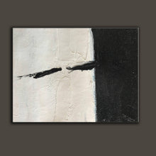 Load image into Gallery viewer, Black and White Abstract Painting Rich Textured Wall Art on Canvas Yp007