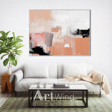 Load image into Gallery viewer, Colorful Painting Gray White Orange Abstract Canvas Art Dp075