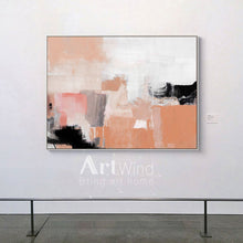 Load image into Gallery viewer, Colorful Painting Gray White Orange Abstract Canvas Art Dp075