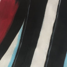 Load image into Gallery viewer, Black and White Abstract Painting Red Modern Art Yp065