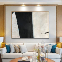 Load image into Gallery viewer, Black And White Abstract Painting Minimalist Painting Yp028