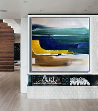 Load image into Gallery viewer, Abstract Beach Painting Ocean Painting Impressionist Wall Art Dp057