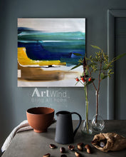 Load image into Gallery viewer, Abstract Beach Painting Ocean Painting Impressionist Wall Art Dp057