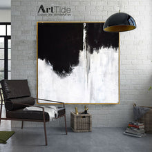 Load image into Gallery viewer, Black And White Unique Painting Gray Minimalist Painting Ap014