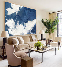 Load image into Gallery viewer, Blue White Abstract Painting White Cloud Painting Big Wall Paintings Dp127