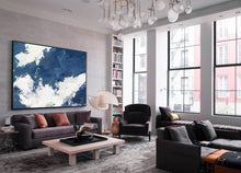 Load image into Gallery viewer, Blue White Abstract Painting White Cloud Painting Big Wall Paintings Dp127