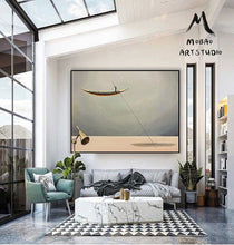 Load image into Gallery viewer, Sailboat Abstract Oil Painting Artwork Large Living Room Art Np072