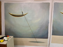 Load image into Gallery viewer, Oversized Wall Art for Living Room Boat Painting, Wall Decor Art Bt001