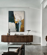 Load image into Gallery viewer, Large Abstract Canvas Art Beige Painting Green Painting Bp076