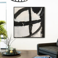 Load image into Gallery viewer, Black And White Abstract Art Painting Minimalist Painting Op025