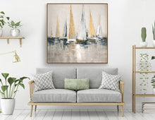 Load image into Gallery viewer, Large Sailboat Party Oil Painting Large Wall Decor for Living Room Gp030