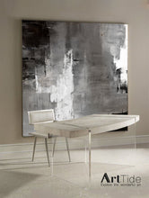 Load image into Gallery viewer, Black And White Canvas Art Grey Painting Qp097