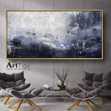 Load image into Gallery viewer, Original Sky Landscape Painting Deep Blue Sea Abstract Art Qp085
