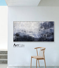 Load image into Gallery viewer, Original Sky Landscape Painting Deep Blue Sea Abstract Art Qp085