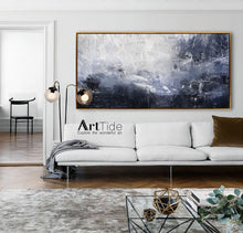 Load image into Gallery viewer, Original Sky Landscape Painting Deep Blue Sea Abstract Art Qp085