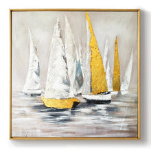 Load image into Gallery viewer, Sailboat Painting on Canvas Landscape Painting Sailing Boat Op067