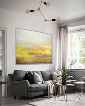 Load image into Gallery viewer, Yellow Abstract Canvas Painting Large Sky Art Painting On Canvas Dp137
