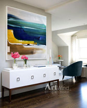 Load image into Gallery viewer, Abstract Beach Painting Ocean Painting Impressionist Wall Art Dp057