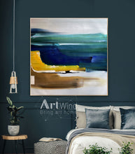 Load image into Gallery viewer, Abstract Beach Painting Ocean Painting Impressionist Wall Art Dp057