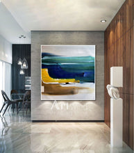 Load image into Gallery viewer, Abstract Beach Painting Ocean Painting Impressionist Wall Art Dp057