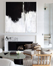 Load image into Gallery viewer, Black And White Unique Painting Gray Minimalist Painting Ap014