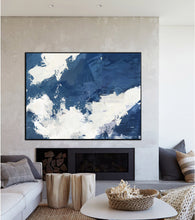 Load image into Gallery viewer, Blue White Abstract Painting White Cloud Painting Big Wall Paintings Dp127