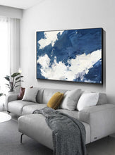 Load image into Gallery viewer, Blue White Abstract Painting White Cloud Painting Big Wall Paintings Dp127