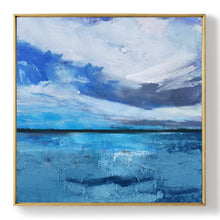 Load image into Gallery viewer, Light Blue Sky Oil Painting Ocean Canvas Oil Painting Dp125