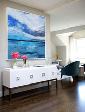 Load image into Gallery viewer, Light Blue Sky Oil Painting Ocean Canvas Oil Painting Dp125