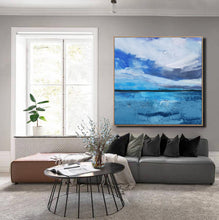 Load image into Gallery viewer, Light Blue Sky Oil Painting Ocean Canvas Oil Painting Dp125