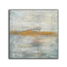 Load image into Gallery viewer, Gray Yellow Gold Abstract Painting Original Office Painting Yp056