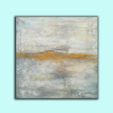 Load image into Gallery viewer, Gray Yellow Gold Abstract Painting Original Office Painting Yp056