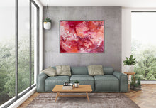 Load image into Gallery viewer, Red Orange Abstract Painting on Canvas, arge Canvas Art Qp021