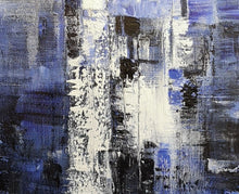 Load image into Gallery viewer, Deep Blue White Abstract Canvas Painting Minimalist Abstract Painting Dp133