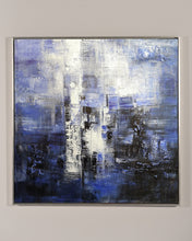 Load image into Gallery viewer, Deep Blue White Abstract Canvas Painting Minimalist Abstract Painting Dp133