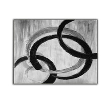 Load image into Gallery viewer, Black And White Gray Abstract Painting Oversized Office Painting Yp059