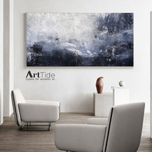 Load image into Gallery viewer, Original Sky Landscape Painting Deep Blue Sea Abstract Art Qp085