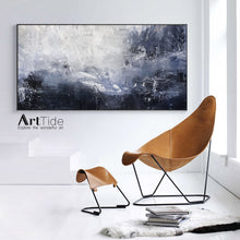 Load image into Gallery viewer, Original Sky Landscape Painting Deep Blue Sea Abstract Art Qp085