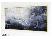 Load image into Gallery viewer, Original Sky Landscape Painting Deep Blue Sea Abstract Art Qp085